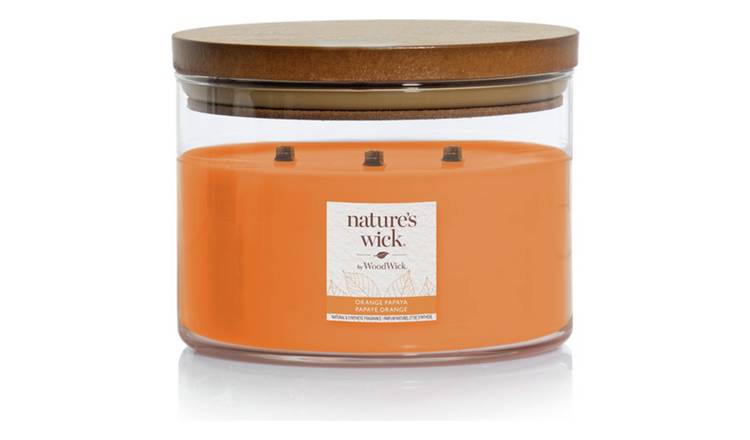 Nature's Wick Orange Papaya candle, UK version