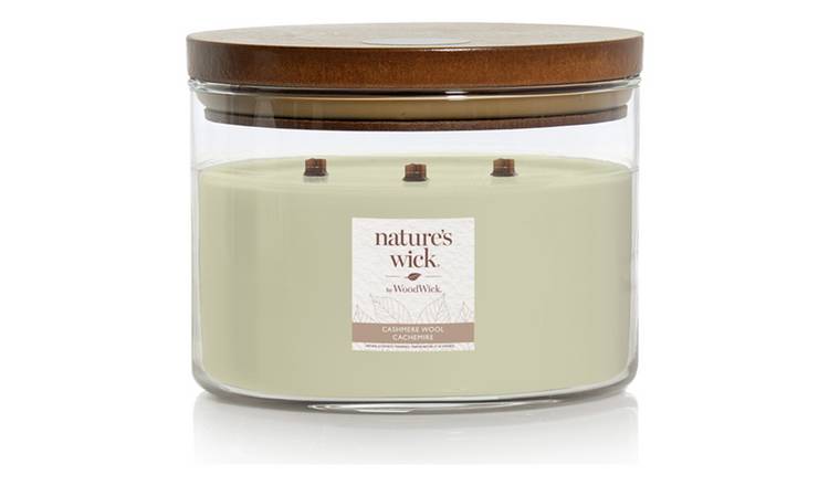 Nature's Wick Cashmere Wool multiwick candle 12.2cm UK version