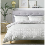 Habitat silver distressed jacquard single bedding set (British brand)
