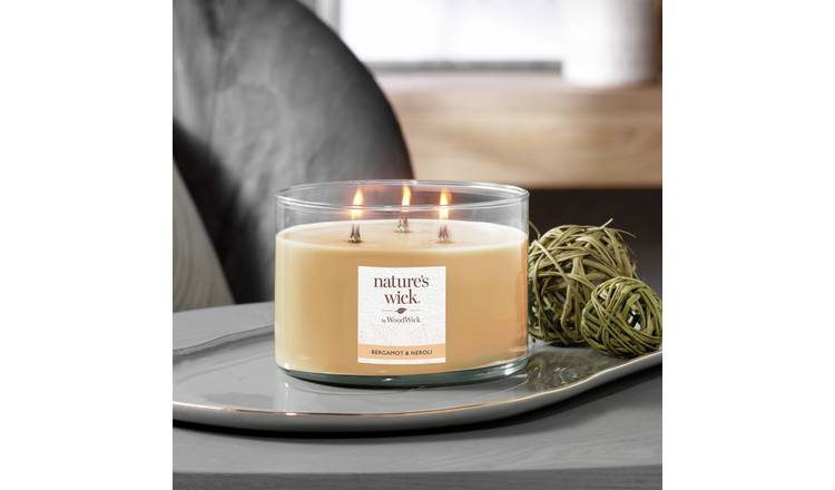 Nature's Wick Bergamot and Neroli multiwick candle (British brand)