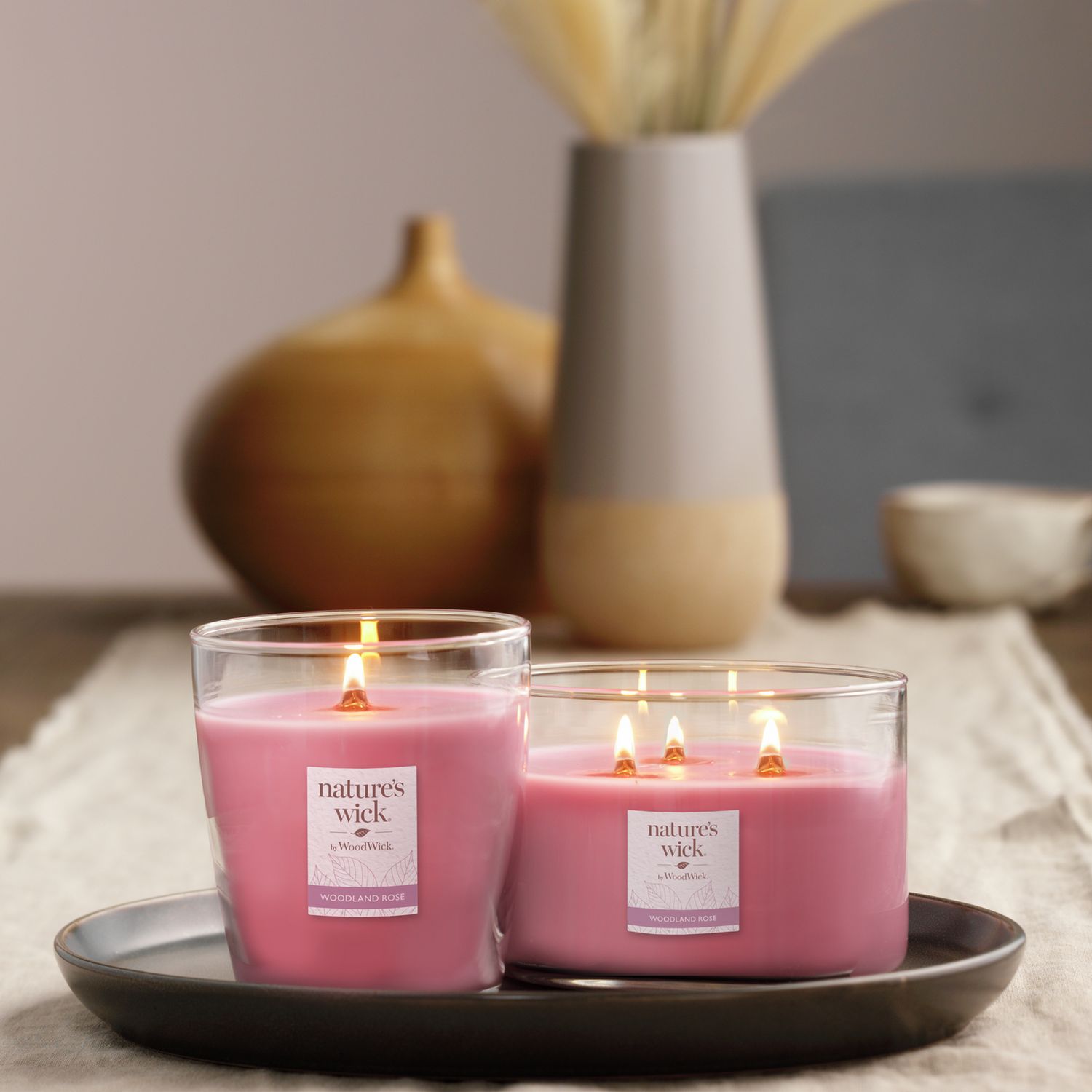 Nature's Wick Woodland Rose candle 11.3cm, UK version