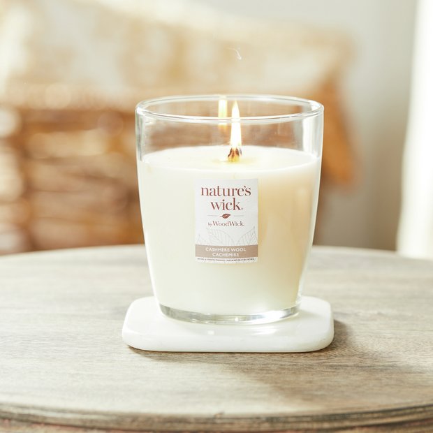 Nature's Wick Cashmere Wool soy wax candle, UK version