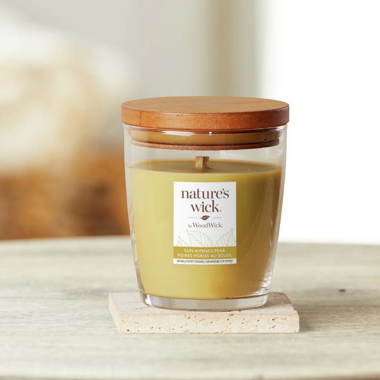 Nature's Wick sun ripened pear soy wax candle - British product