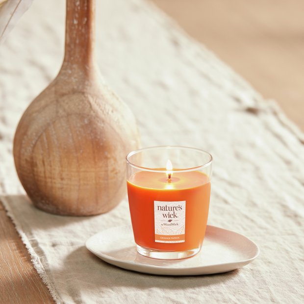 Nature's Wick Orange Papaya scented candle - British product