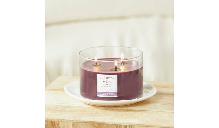 Nature's Wick multiwick candle wildberry jasmine, imported from the UK