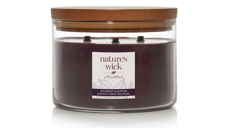 Nature's Wick multiwick candle wildberry jasmine, imported from the UK