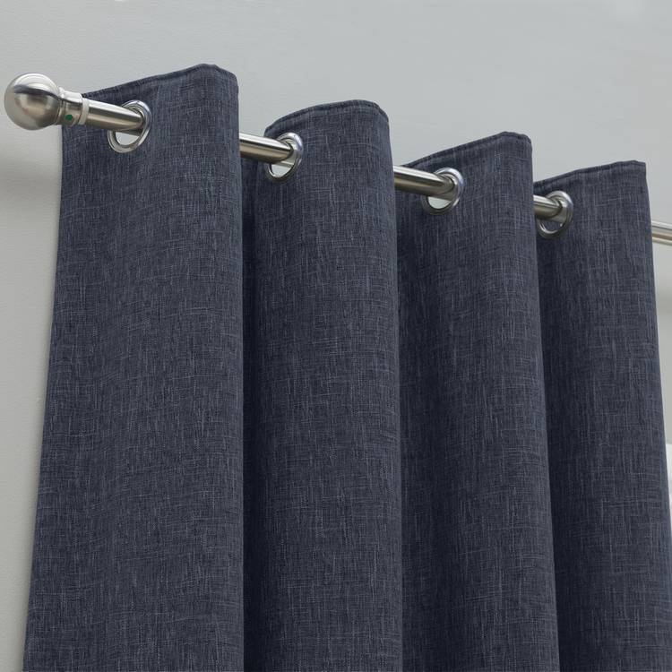 Habitat blackout eyelet curtains navy 117x137cm, UK version