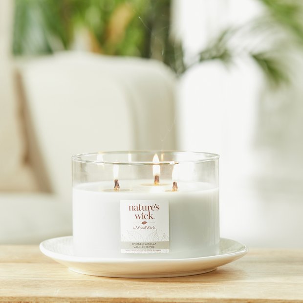 Nature's Wick Multiiwick Candle Smoked Vanilla, UK version
