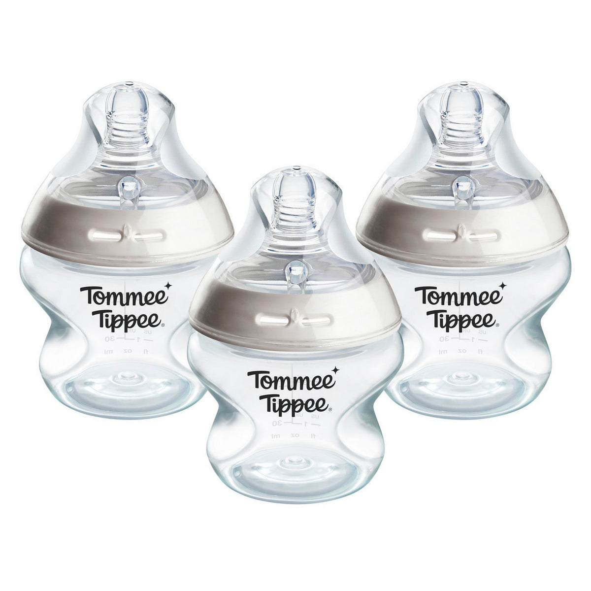 Tommee Tippee Natural Start anti-colic baby bottles pack of 3 150ml, UK version