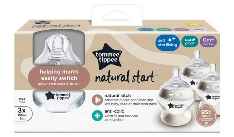 Tommee Tippee Natural Start Anti-Colic Baby Bottle Pack of 3