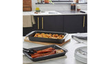 Habitat non-stick carbon steel roaster set 2 piece, imported from the UK
