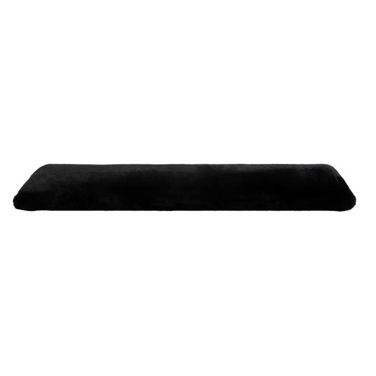 Habitat faux fur draught excluder black - British product