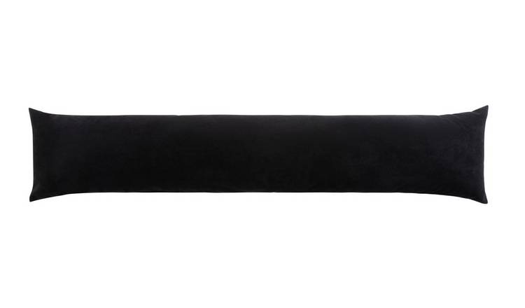 Habitat black velour draught excluder, imported from the UK