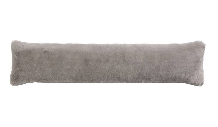 Habitat faux fur draught excluder grey, imported from the UK