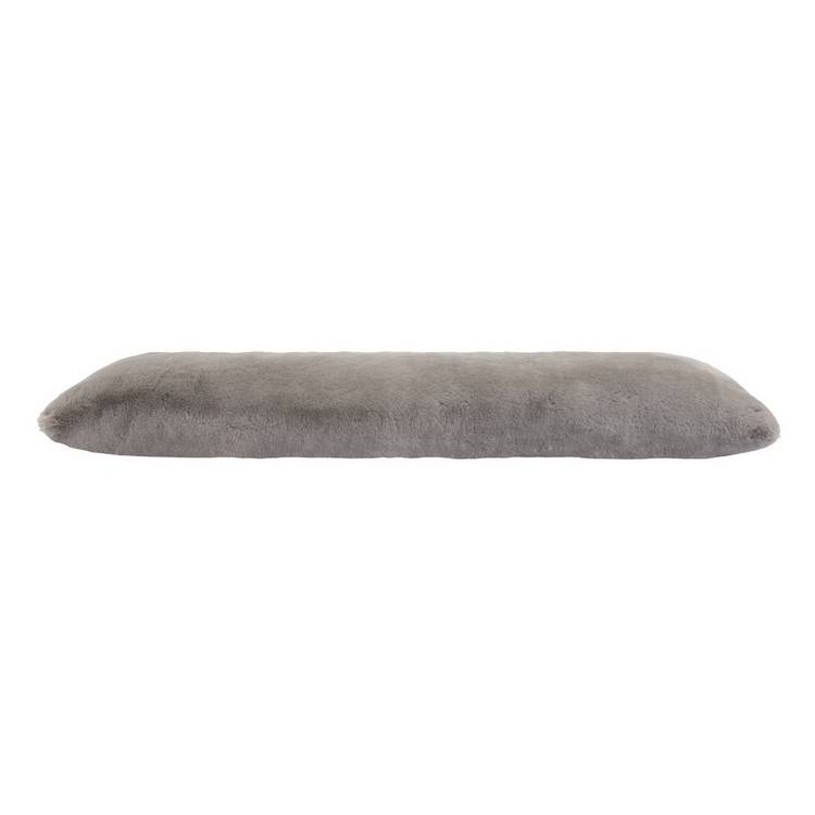 Habitat faux fur draught excluder grey, imported from the UK