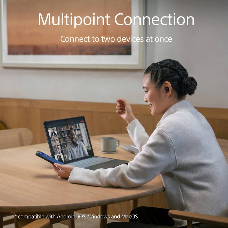 Sony WF1000XM5 true wireless earbuds ANC silver, UK version