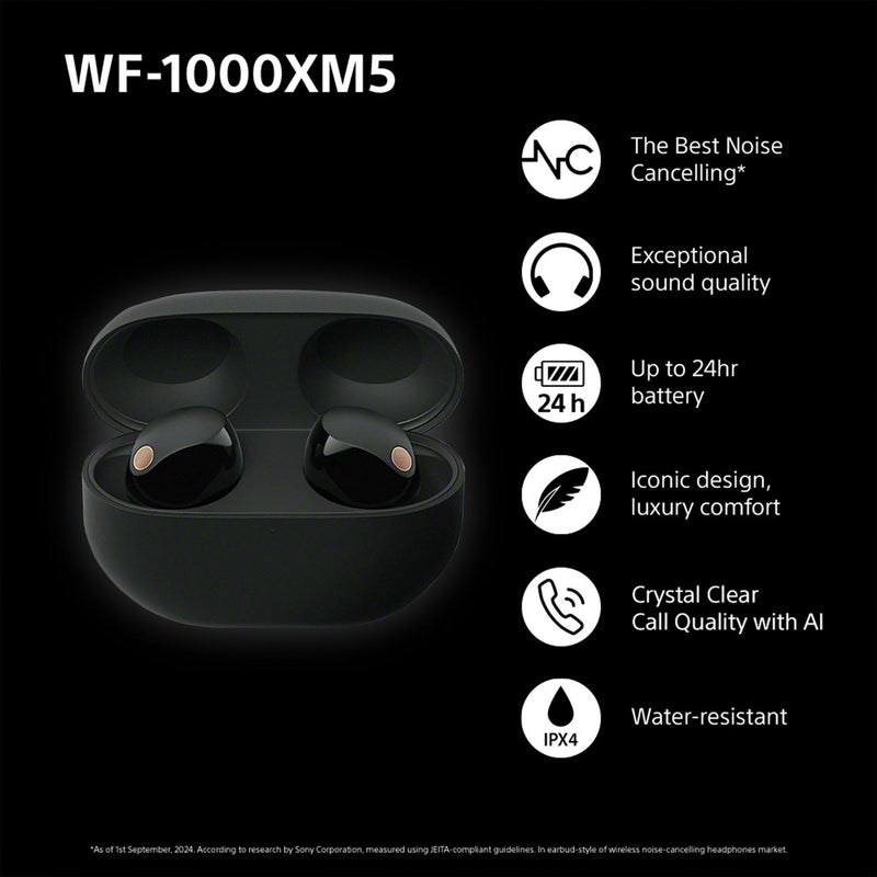 Sony WF1000XM5 true wireless noise cancelling earbuds, imported from the UK