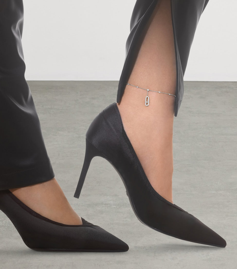 Messika Move Uno white gold diamond anklet 0.35ct, imported from the UK