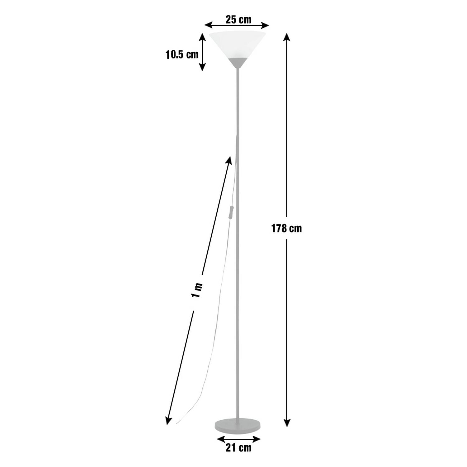 Argos Home uplighter floor lamp black 178cm (British brand)