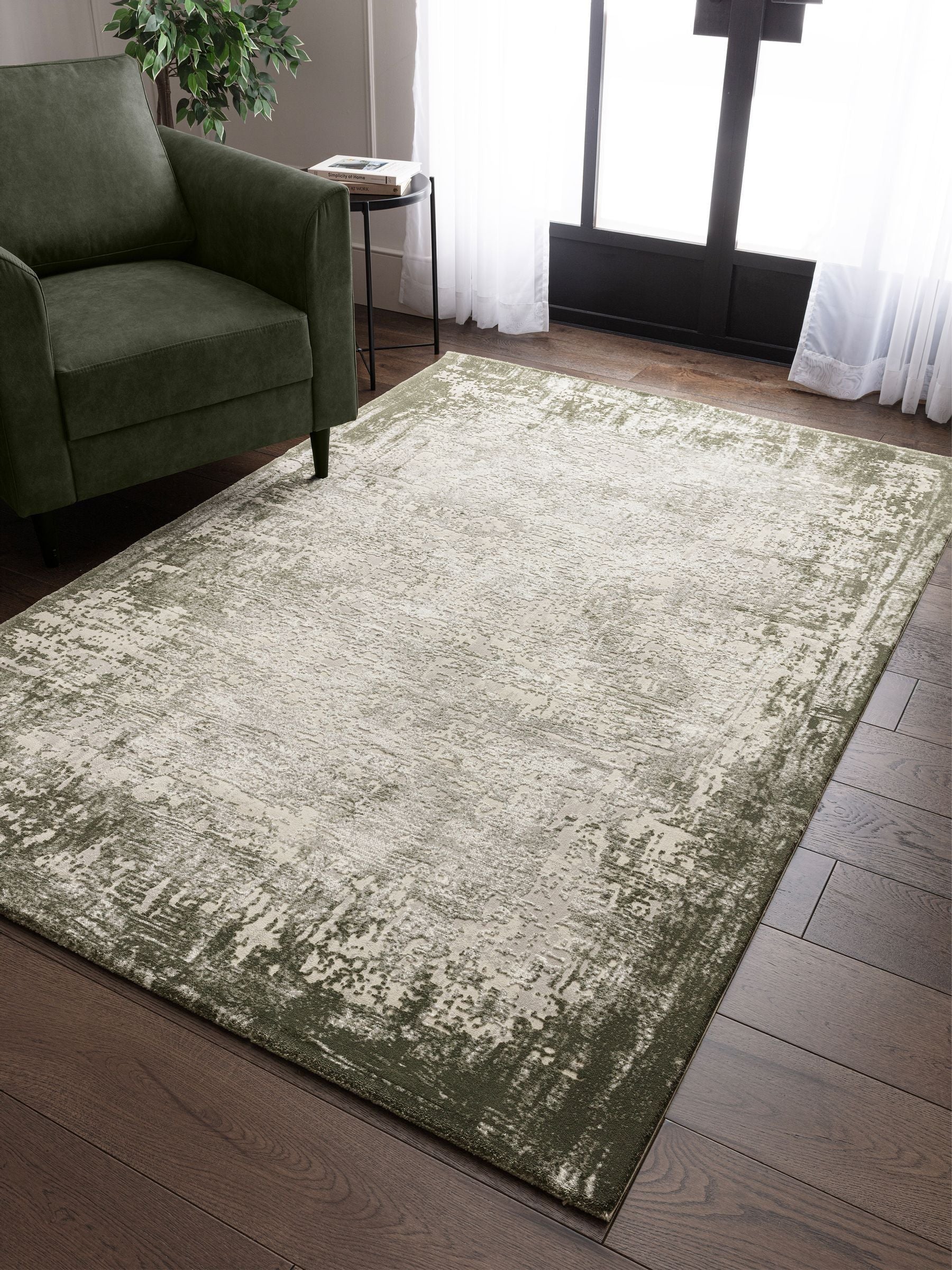 Asiatic Rugs Green Kuza Border Rug