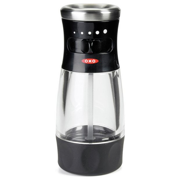 OXO Softworks acrylic salt grinder black, UK version