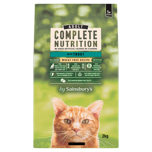Sainsbury's Complete Nutrition 1+ Adult Cat Food with Trout 2kg All bigger packs Sainsburys   