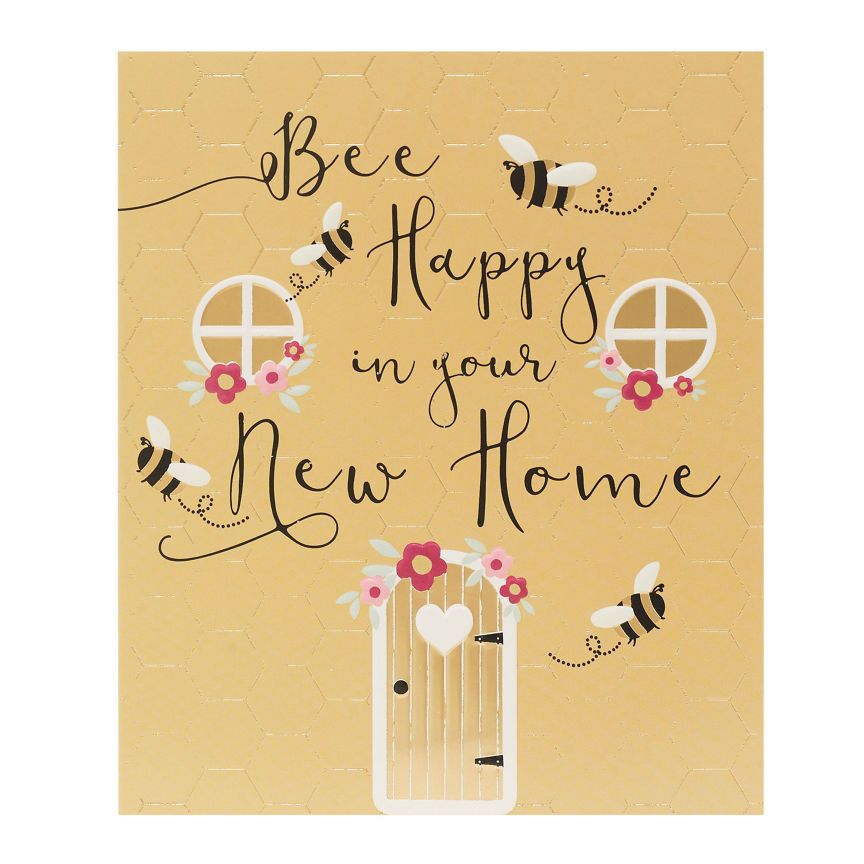 George Home Bee Themed New Home Card General Household ASDA   