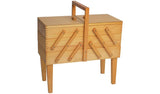 Hobby Gift cantilever sewing box beech wood, imported from the UK