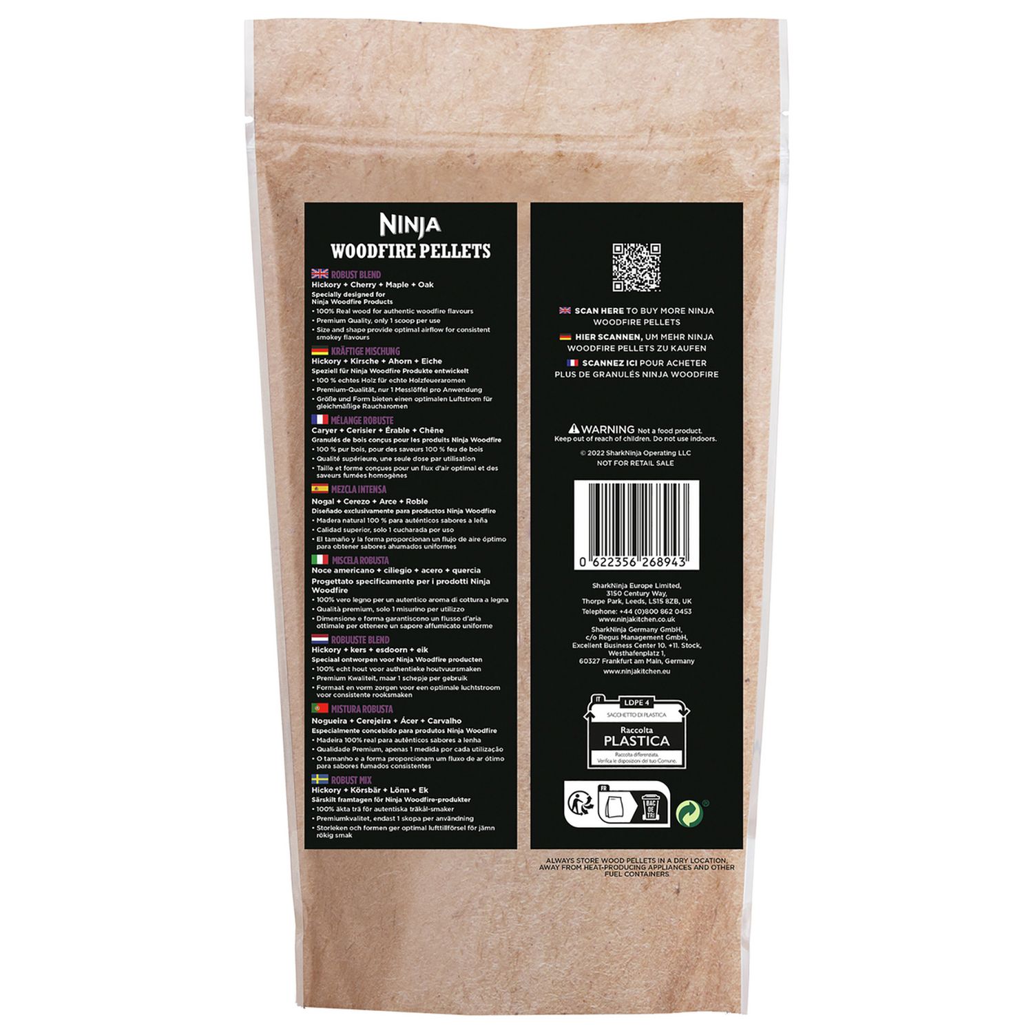 Ninja BBQ pellets Robust Blend 900g, UK version