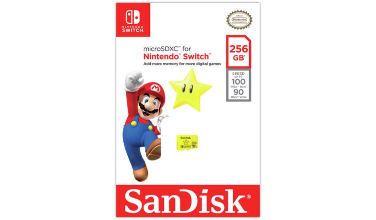 SanDisk microSDXC memory card 256GB for Nintendo Switch - British product