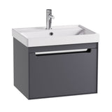 Tavistock wall mounted vanity unit in grey 59.2 cm, UK version
