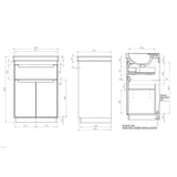Tavistock Kew floor mounted vanity unit 59.2 cm white, UK version