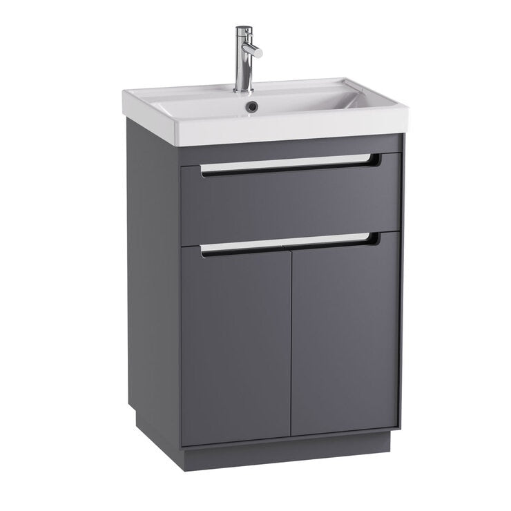 Tavistock Kew dark grey floor mounted vanity unit, UK version