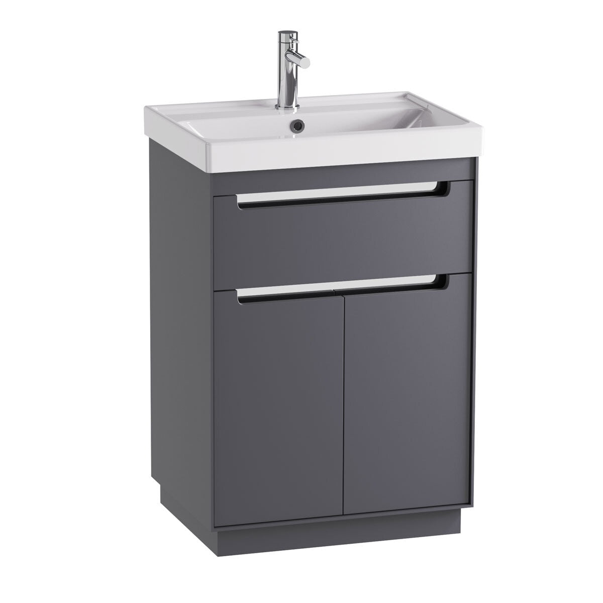 Tavistock Kew dark grey floor mounted vanity unit, UK version