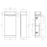 Tavistock Coda cloakroom basin unit light grey (British brand)