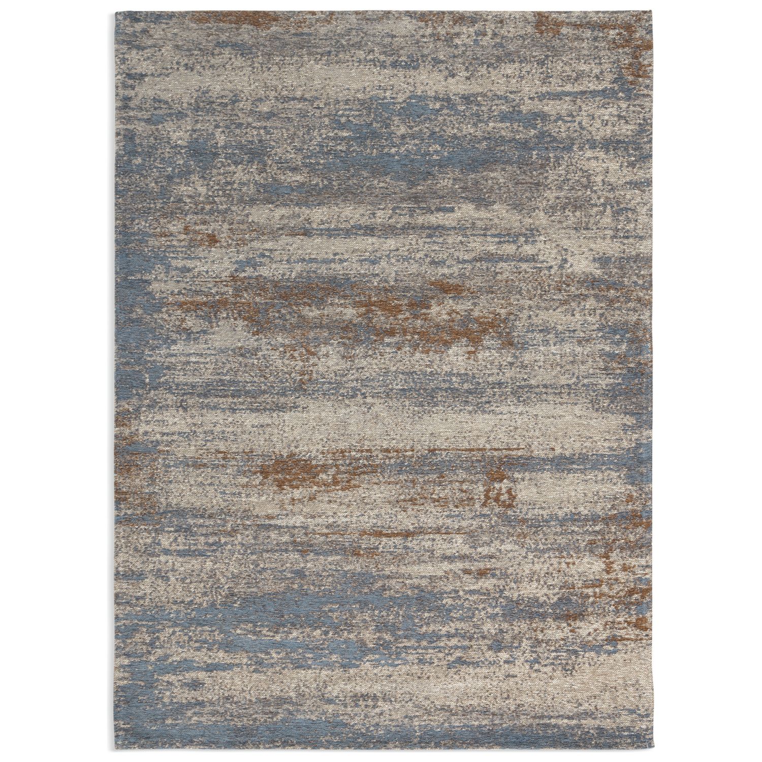 Habitat Distressed Abstract Blue  Rug - 160x230cm