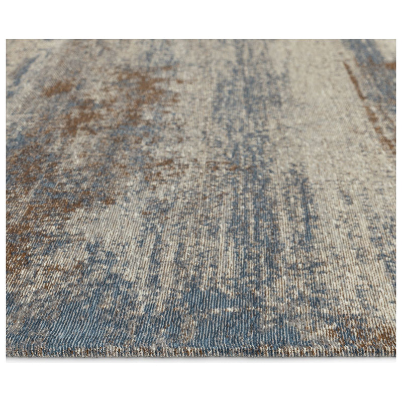 Habitat Distressed Abstract Blue  Rug - 160x230cm
