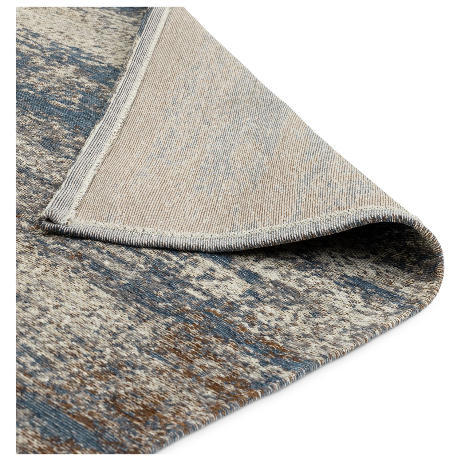 Habitat Distressed Abstract Blue  Rug - 160x230cm