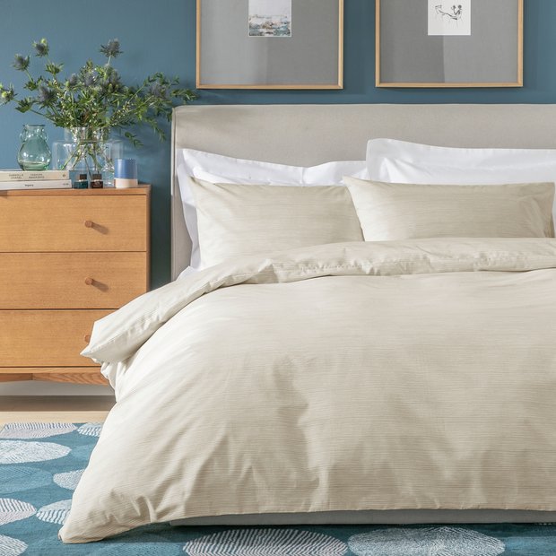 Habitat bedding set neutral stripe single - British product