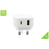 Juice 30W dual-port USB-A USB-C charger white (British brand)