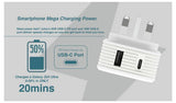 Juice 45W dual port mains charger white, UK version