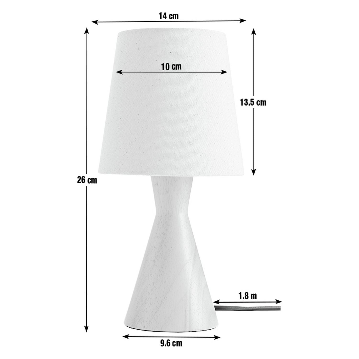 Habitat wood table lamp pair natural H26cm, imported from the UK