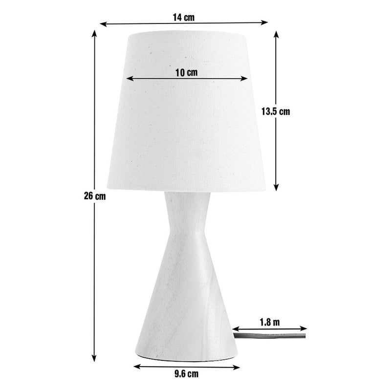 Habitat wood table lamp pair natural H26cm, imported from the UK