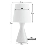 Habitat wood table lamp pair natural H26cm, imported from the UK