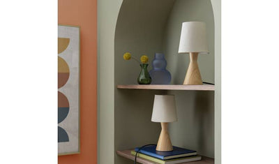Argos Habitat Modern Wood Table Lamp Pair Natural- Buy online at McGrocer