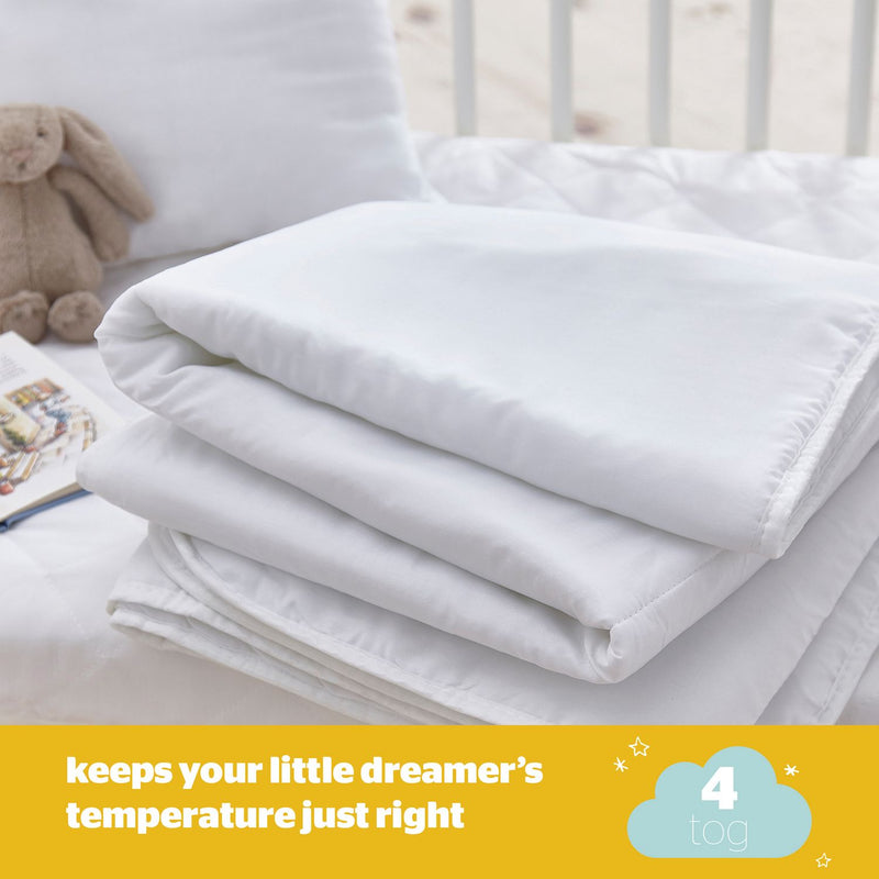 Silentnight 4.5 tog duvet and pillow set for cot bed - British product