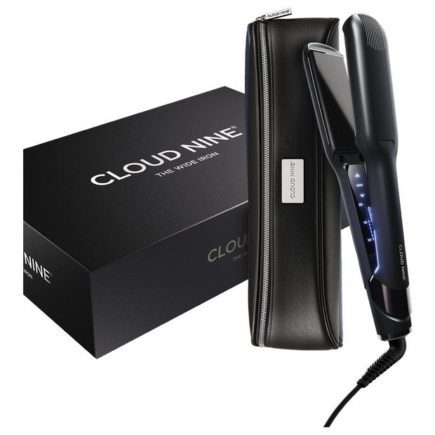 Cloud Nine wide iron hair straightener black - British product