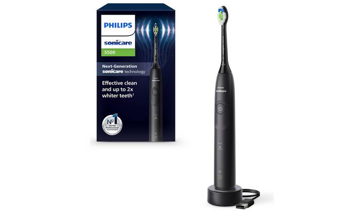 Philips Sonicare Series 5500 electric toothbrush black, imported from the UK