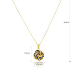 Costco 14ct yellow gold love knot navy enamel necklace 45cm, imported from the UK