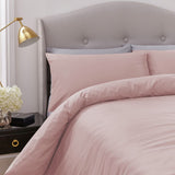 Silentnight Supersoft Plain Blush Pink Bedding Set -Kingsize